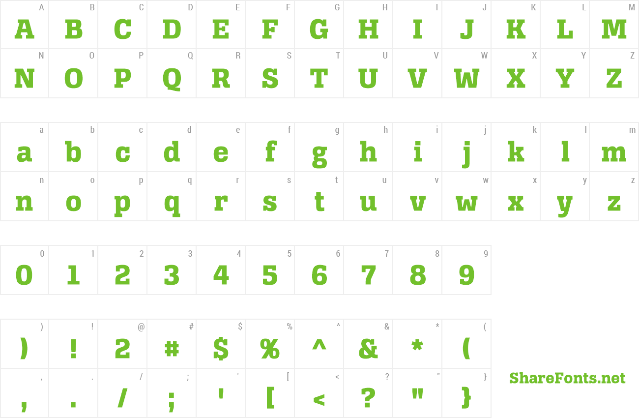 Font Alianza Slab preview